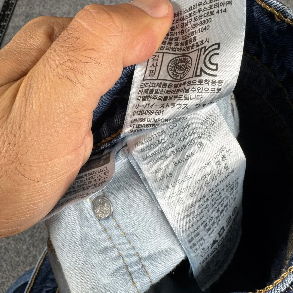 Levi's Jeans Mens Size 40x32 Blue 502 Regular Taper Lyocell Blend Medium Wash